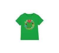 Toy Story Christmas Wreath, Monsters Inc., Cars, Up Kids T-Shirt Dark Green | Size: 5-6 Years Toy Story Dark Green 5-6 Years