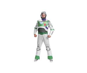 Toy Story Disguise Buzz Lightyear Costume for Adults, Includes Helmet with Iconic Padded Space Suit, Comfortable Fit with Detailed Design, Size 42-46
