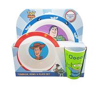 Toy Story Kids Tableware Set - 3 Piece Reusable PP Plate, Bowl & Cup Set for Children - Dinnerware Tableware Set for Mealtimes at Home, On Holiday or at Picnics - for 36 Months & Up