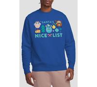 Toy Story Men's Christmas Santa's List Buzz Lightyear, Sully, Mater Sweatshirt Royal | Size: Small Toy Story Royal S