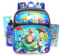 Toy Story Mini Backpack for Kids Bundle - 12" Backpack w Adjustable Straps | Woody and Buzz Lightyear Small Backpack w Pocket for Travel & Daypack w/ Bottle, Stickers, More ~ Fits Girls, Boys, Kids