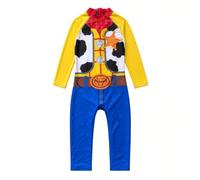 Toy Story Swimsuit Buzz or Woody Sunsuits Sun Protection UV 50+ Swimwear | Official Disney Swimwear for Kids, Buzz Lightyear / Woody Dress Up Swim One Piece , Zip, Fully Tested UV Factor 50 Protection