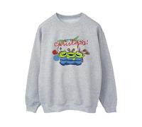 Toy Story Women's Aliens Christmas Sweatshirt in Grey | Size: Medium Toy Story Grey M