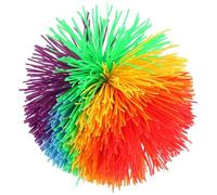 Toy Stringy Balls, Stress Relief Rainbow Colorful Sensory Toy Ball Shape Silicone Construction