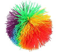 Toy Stringy Balls, Stress Relief Rainbow Colorful Sensory Toy Ball Shape Silicone Construction