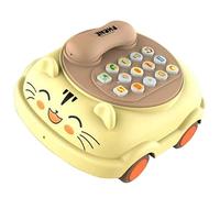 Toy Telephone,Cute Interactive Funny Learning - Pull Chatter Toy Phone with Sound,for Home Indoor Kindergarten Daily Travel Birthday Christmas Children
