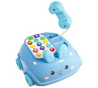 Toy Telephone Pull Car - Cartoon Bunny Phone, Musical Learning Game | Early Education Activity Toy System, Rolling Wheel Sound Play Device for Sensory Discovery Interaction
