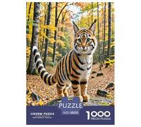 Toy Tiger Cat 1000 Pieces Animal Jigsaw Puzzles with Paper Art Home Decors Adults Or Families Fit Stunning Puzzle 38x26cm/1000pcs