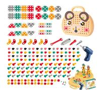 Toy Toolbox - 25cm Kids Educational Assembly Set, Electric Drill Screw Constructions Toys | Learning Tool Kit For Children Ages 3-12 Building Skill Development Play, Construction Activities