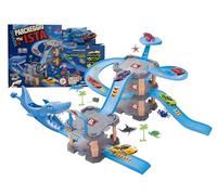 Toy Track Death Ride Maxi Track Cars Shark Track 6 Cars 6 Animals Shark Track Track Dinosaur Crocodile Track Snake Loop Acrobatic Cobra with Launcher Parking Garage (A)