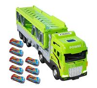 Toy Trucks with Ejection Race Track,Ejection Transport Vehicle | Folding Race Track Ejection Carrier Truck with 8 Cars | Toy Storage Truck