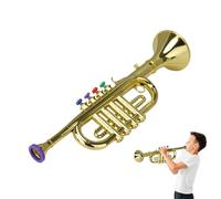 Toy Trumpet - 14.57 Inches Kids Trumpet | Children's Preschool Music Inspire Toys | Lightweight Simulations Props Instruments With Four-tone Horn For Kids