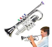 Toy Trumpet, ABS Material Instrument | 4-Tone Simulated Music Gear 210g, This Children’s Pretend Play Education Tool Enhances Self-Confidence For Schools Birthdays And Carnival Prizes