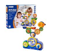 Toy with Gears and Building Bricks | Educational Set Fun Learning Insert, Building Toys for Children - For Children and Girls Home Living Room Gia