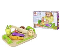 Toy Wooden Chopping Board Set with Pretend Play Food Cute Colourful 'Cuttable'