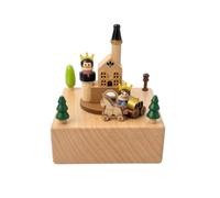 Toy Wooden Music Box Figurine Keepsake Collectible Tabletop Decor With Rounded Base And Nostalgic suitable for gift giving home decoration nursery bedroom study desk, style to 3