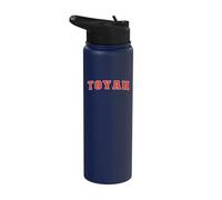 Toyah Texas TX College Style Red Text Toyah Stainless Steel Insulated Water Bottle