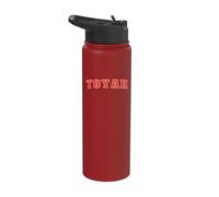 Toyah Texas TX College Style Red Text Toyah Stainless Steel Insulated Water Bottle