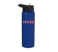 Toyah Texas TX College Style Red Text Toyah Stainless Steel Insulated Water Bottle