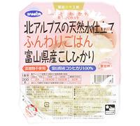 Toyama Koshihikari Funwari Gohan 200g (Pack of 12) | Authentic Japanese Microwavable Cooked Rice - Soft, Fluffy & Ready in 60 Seconds