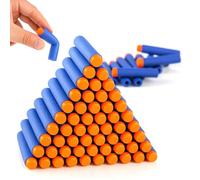 Toyana 100 Pcs Gun Bullets Darts Refill Pack, Elite Compatible Blaster Foam Darts Ammunition, Durable Non-Bending Soft Bullets Toy Gun Ammo for Outdoor Indoor Shooting Game Play Ages 3+ Years