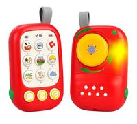 Toyana 2 in 1 Baby Phone Toy & Camera, Interactive Early Learning with Silicone Buttons Light & Sound Toy, Safe Non-Toxic Mobile Phone, One Tap Pay Songs, Animals Vehicles Sounds, Sensory Infants Gift