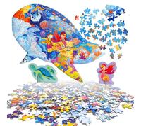 Toyana 277 Pieces Jigsaw Puzzle, Large Whale Ocean World Theme Puzzles for Kids, Adults & Family, Colourful Marine Animals, Unique Art Design, Indoor Activity Educational Board Game Birthday Gift