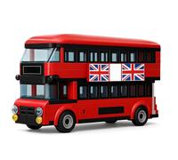 Toyana 488 Pieces London Bus Building Blocks Set, Double City Bus Model Kit with 3 Mini Figures, City Stop Construction Toy, Creative DIY Educational STEM Family Game Gift Set For Boys Girls