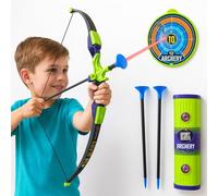 Toyana Archery Bow and Arrow with Light-Up Target & Quiver Shooting Set, 3 Suction Cup Arrows Indoor Outdoor Shooting Game for Kids Boys Girls Youth Toy Archery Set Sport Series Gift for Ages 3+ Years