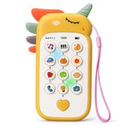 Toyana Baby Phone Toy, Interactive Early Learning with Silicone Buttons Light & Sound, Safe Non-Toxic Mobile Phone, One Tap Pay Songs, Animals Vehicles Sounds, Develop Skills, Sensory Infants Gift