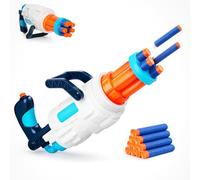 Toyana Dart Blaster For Kids, Automatic Rotating Barrel Dart-Gun with 10 PCs Foam Darts Bullet Toy, Outdoor Backyard Garden Activity Gift Playset for Children 3+ Years