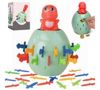 Toyana Dinosaur Coin Bank Surprise Game for Kids - Interactive Pop-Up Dino Toy with Spring Action, Peg Slots & Stickers - Fun Educational Family Board Game & Money Saving Toy Gift Ages 4+