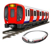 Toyana Electric Train Set for Kids - 17 PCs London Train Toy with Carriages, Realistic Lights & Sounds Battery Operated Underground Tube London Railway Model Gift Set for Children 3+ Years