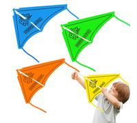 Toyana Glider Plane Kite for Kids, 10 PC Flying Kite Toy with Catapult Pull Back Glider, Family Interactive Outdoor & Garden Fun Activity Gift for Children 3+ Years Boys & Girls - Random Colour