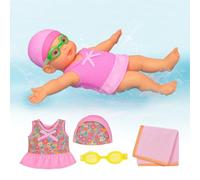 Toyana Interactive Swimming Baby Doll Water Play Toy with Accessories - Bath & Pool Companion with Realistic Kicking Action - Fun Bathtime Doll for Toddlers, Boys & Girls Ages 3+