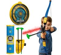Toyana Kids Bow and Arrow Set - 71 cm Archery Set with Aiming Light, Target Board, Quiver & 3 Suction Cup Arrows, Indoor & Outdoor Sports Activity Gift Toy for Boys & Girls 3+ Years