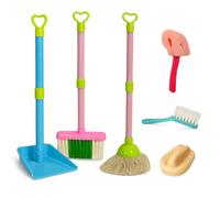 Toyana Kids Cleaning Set, Pretend Play Housekeeping Role Play Toy with Mop Broom Dustpan Sponge Brush, Complete Cleaning Tools Kit for Little Helpers, Educational Gift for Children Ages 3+ Years