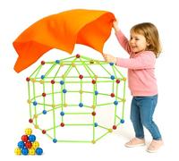 Toyana Kids Den Building Kit, 128 PCs Fort Building Kit, Build Your Own Glow in Dark Fort Construction Set, Educational STEM Building Crazy Forts Gift Playset for Children 3+ Years