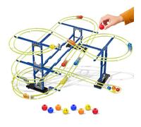 Toyana Kids Marble Run Track, 266 PCs Building Blocks Set DIY Construction Marble Runs Game, Educational STEM Toy, Creative Marbles Race Track Gift Playset for Children 3+ Years, Durable Plastic