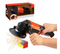 Toyana Kids Toy Angle Grinder with Lifelike Sounds & Spinning Disc, Children Pretend Play Power Tool, Workshop Role Play Indoor Outdoor Activity Birthday Gift Toy for Boys Girls Ages 3+ Years