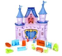 Toyana Magical Princess Castle Playset - Light Up Musical Toy Castle for Kids, Pretend Play Dollhouse with Lights & Music, Fantasy Royal Palace Accessories Role Play Gift for Kids Age 3+