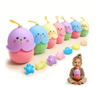 Toyana Play Sand for Kids, 1 Random Colour Magic Sand with 1 Cute Beaver Container & 1 Mould, Easy Mouldable Soft Mess Free Non-Sticky Indoor Outdoor Creative Gift Toy for Children Ages 3+
