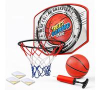 Toyana Wall Mounted Basketball Hoop Set for Kids with Backboard & Mini Basket Ball + Pump + Rim Net, Over the Door Ring, Indoor Bedroom Sports Game Activity Toy Gift Set for Children Ages 3+ Years