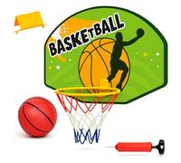 Toyana Wall Mounted Basketball Hoop Set for Kids with Backboard & Mini Basket Ball + Pump + Rim Net, Over the Door Ring, Indoor Outdoor Sports Game Activity Toy Gift Set for Children Ages 3+