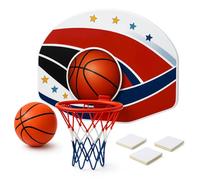 Toyana Wall Mounted Basketball Hoop Set for Kids with Backboard & Mini Basket Ball & Rim Net, Over the Door Ring, Indoor Bedroom Sports Game Activity Toy Gift Set for Children Ages 3+ Years