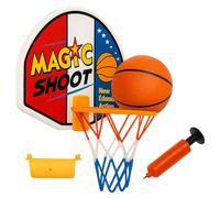 Toyana Wall Mounted Basketball Hoop Set for Kids with PVC Backboard & Mini Basket Ball, Pump, Rim Net, Over the Door Ring, Indoor Bedroom Sports Game Activity Toy Gift Set for Children Ages 3+ Years