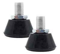 TOYANDONA 1 Pair Adjustable 5/8 Inch Bolt Rubber Toe Stops Brake Blocks for Roller Skates Replacement Accessories Black Sturdy Skates Stopper for Professional Use