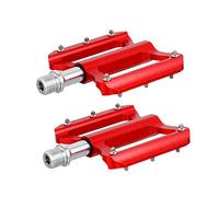 TOYANDONA 1 Pair Aluminum Alloy Skid Bike Pedals Flat Platform Design for Mountain Road Cycling Lightweight Hollow Structure Durable Sealing Compatible with Various Bikes