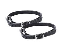 TOYANDONA 1 Pair Detachable Ankle Straps for High Heels with Chic Cross Design, Black Pu Material, Lightweight and Comfortable Shoe Straps to Prevent Shoes from Loosening