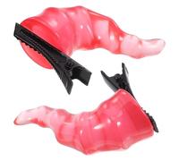 TOYANDONA 1 Pair Halloween Devil Horn Hair Clips Cosplay Hair Barrettes for Parties Photo Props Stage Performances Charming Transparent Red